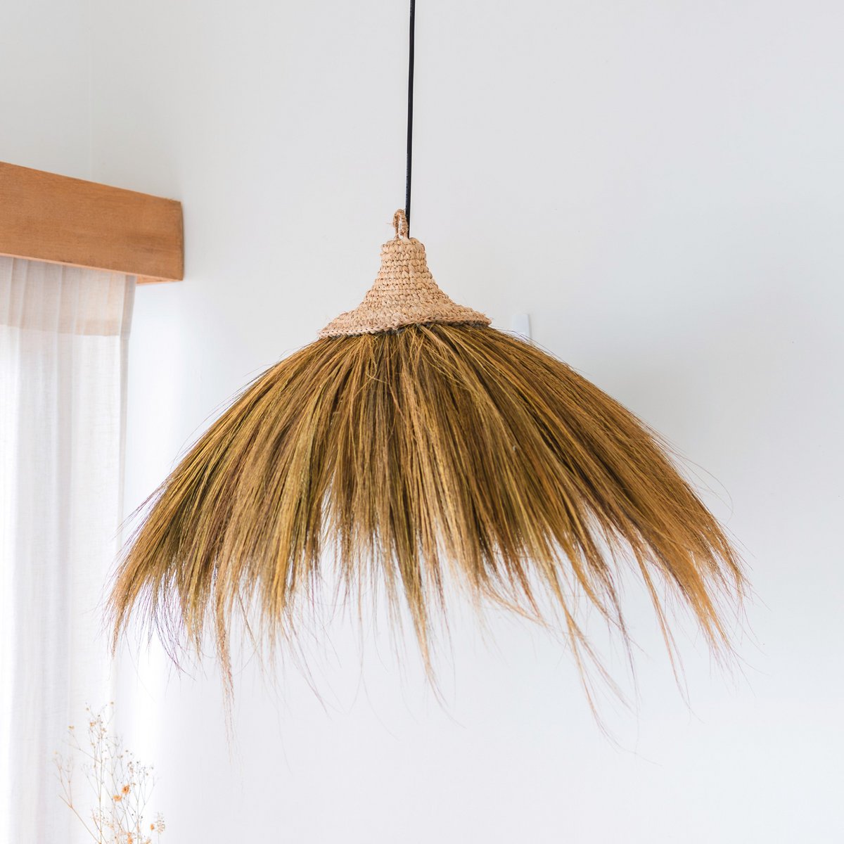 Boho hanglamp MAWANA (Ø 53 cm)-Hanglampen-Soeji-Ik Hout ervan.