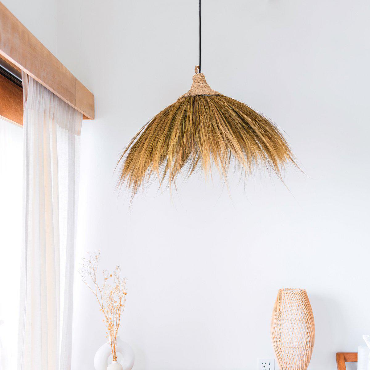 Boho hanglamp MAWANA (Ø 53 cm)-Hanglampen-Soeji-Ik Hout ervan.