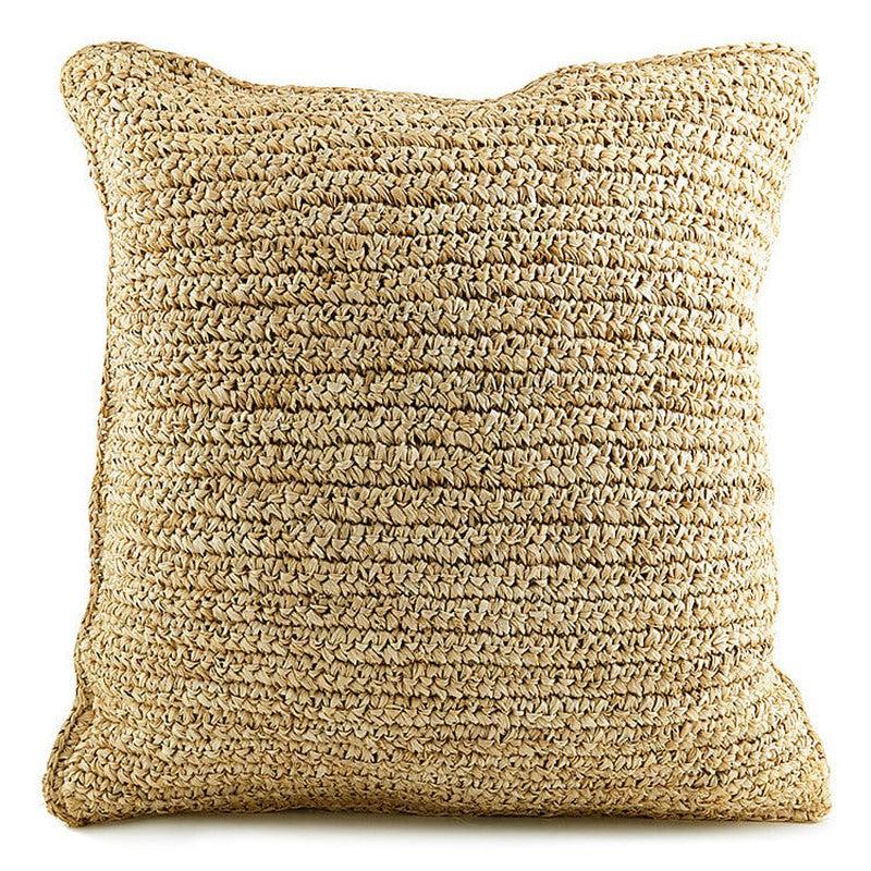 De Raffia Flores Kussenhoes - Naturel - 40x40