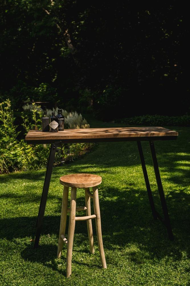 De Visgraat Hoge Tafel - Naturel - 140cm