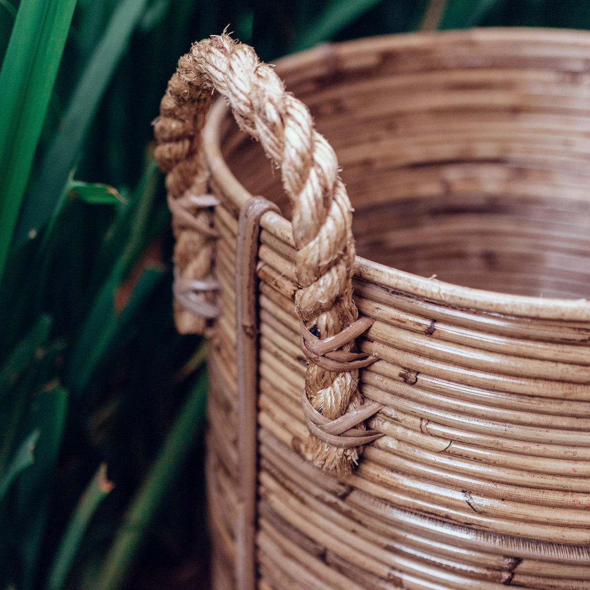 Grote Boho mand OTERE van rotan (2 maten Ø 35/40 cm)-manden-Soeji-Ik Hout ervan.