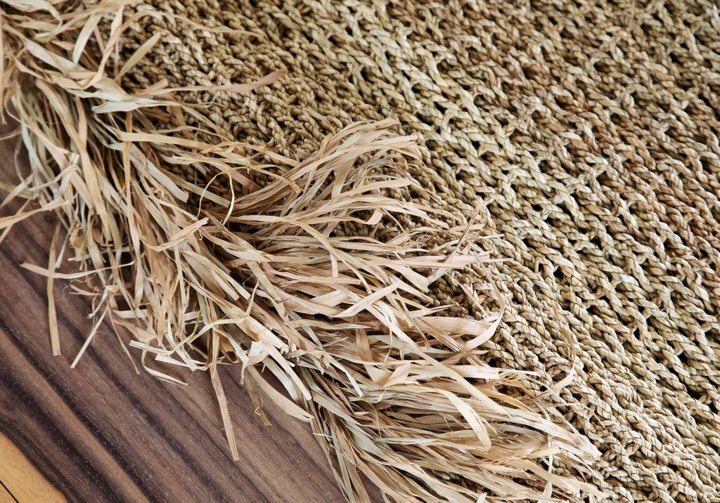 Het Raffia Fringed Tapijt - Naturel - 180x240