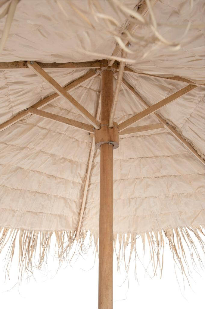 Parasol van Riet Large J-Line Parasol van Riet Large Width 250 Height 250 Length 250 Weight 8.4 kg Collection Zomer 2018 Colour Yellow Colour 1 Natural Material composition Wood(8%),fabric(2%),straw(90%) Washing instructions Non washable