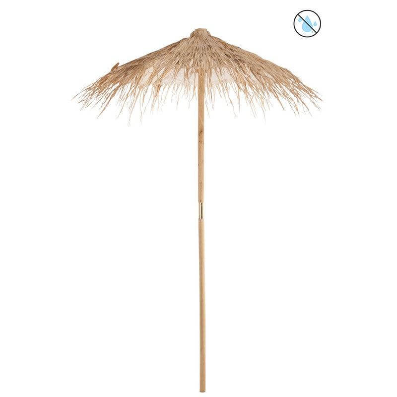 Parasol van Riet Small J-Line Parasol van Riet Small Width 150 Height 270 Length 150 Weight 4.76 kg Collection Zomer 2018 Colour Natural Material composition Straw(90%),fabric(2%),wood(8%) Washing instructions Non washable