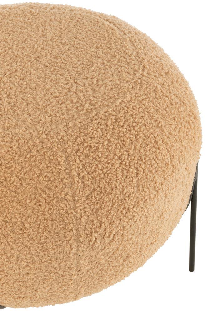Stoel Phere Velvet Camel J-Line Stool Sphere Velvet Camel Width 59 Height 40 Length 59 Weight 6.2 kg Collection Winter 2023 Colour Brown Material composition Sponge(30%),metal(10%),velvet(30%),mdf(30%) Seat height 40