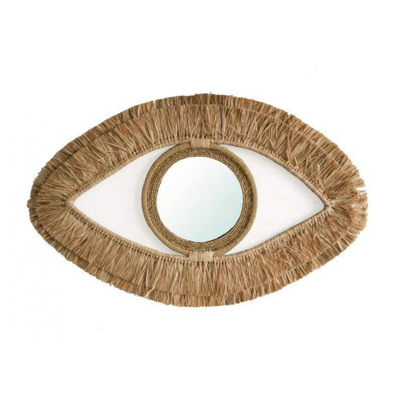 Boho Raffia Eye Mirror voor een uniek kustdecor