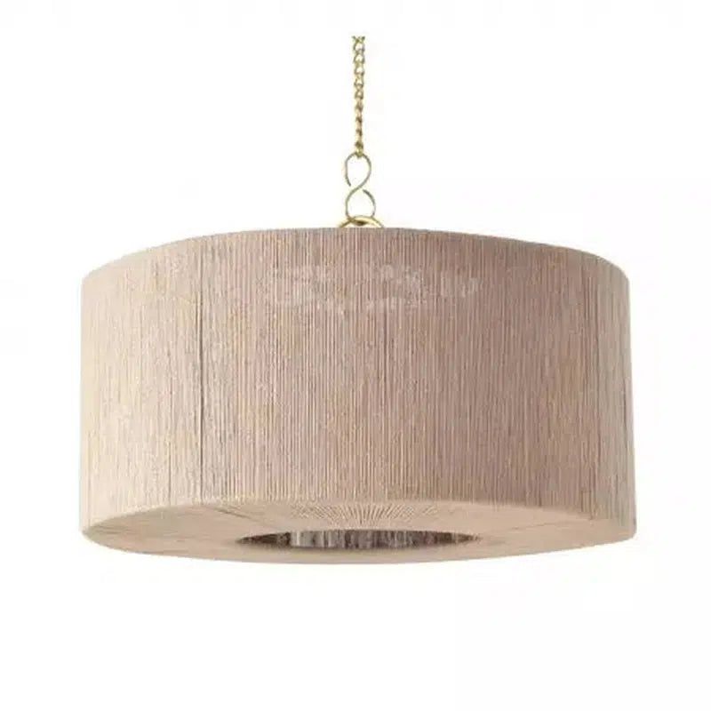 Bohemian jute hanglamp Delia, duurzame sfeermaker voor thuis, gemaakt van natuurlijke materialen zoals rotan en bamboe.