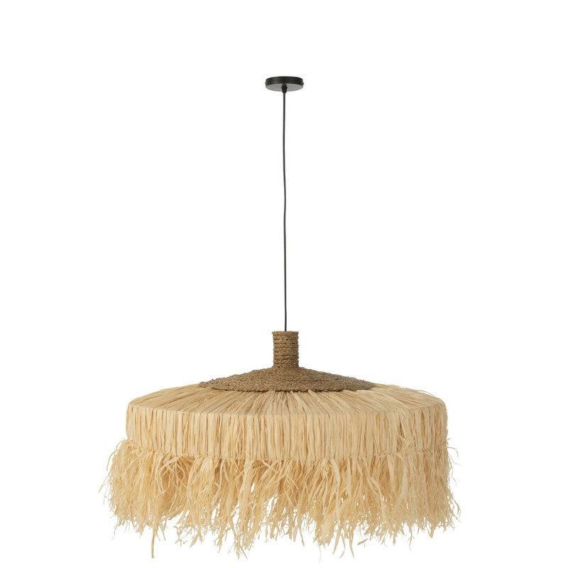 J-Line hanglamp Rond - jute - naturel-J-Line-Ik Hout ervan.