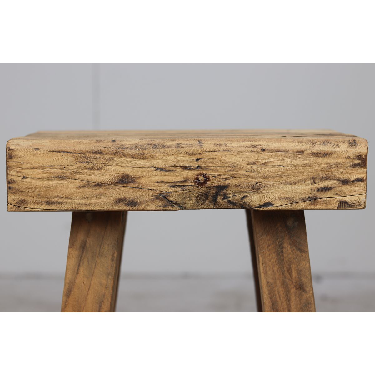 Kruk Napels - 40 cm - massief teak-HSM Collection-Ik Hout ervan.