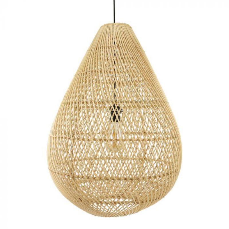 Rotan hanglamp druppelvormige naturel ♥ - Ik Hout ervan.