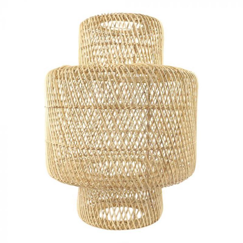 Rotan hanglamp Janine voor een boho sfeer, gemaakt van fijn geweven rotan, ideaal voor moderne en traditionele interieurs.