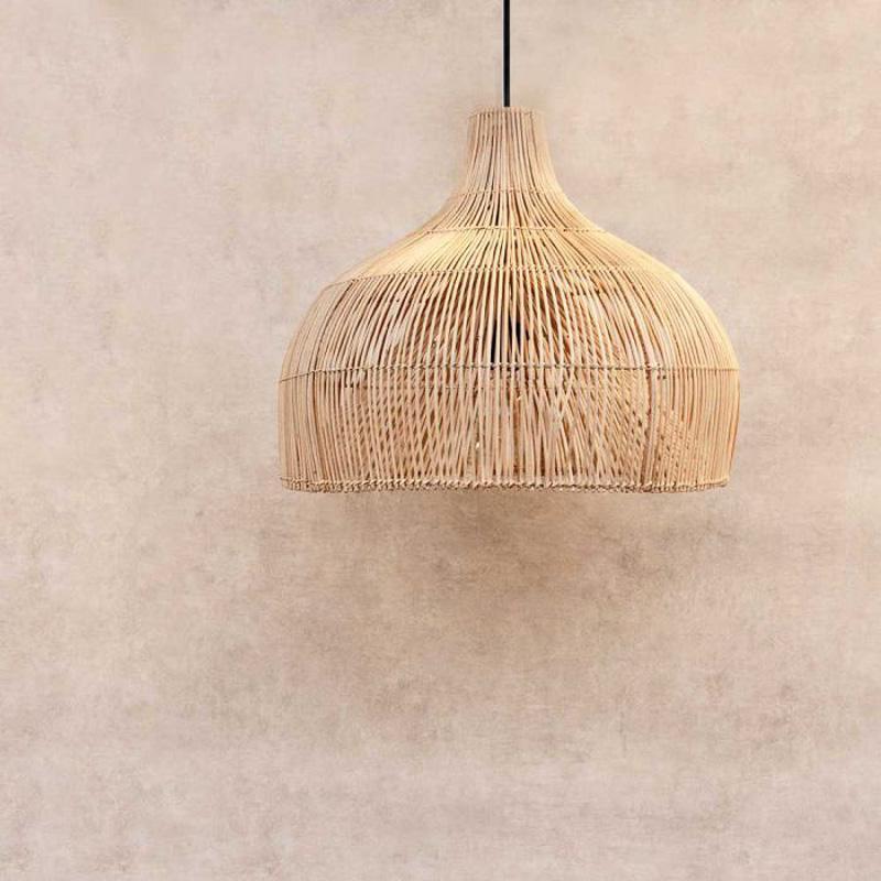 Rotan hanglamp Maggie, bohemian stijl, handgemaakt, natuurlijke verlichting, perfect voor modern en Scandinavisch interieur.