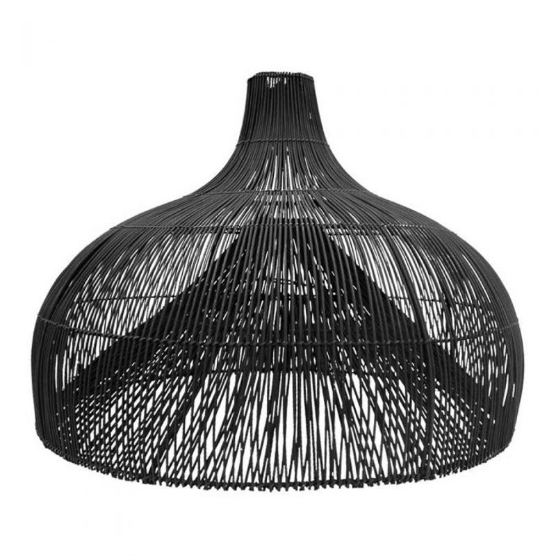 Rotan hanglamp Maggie zwart