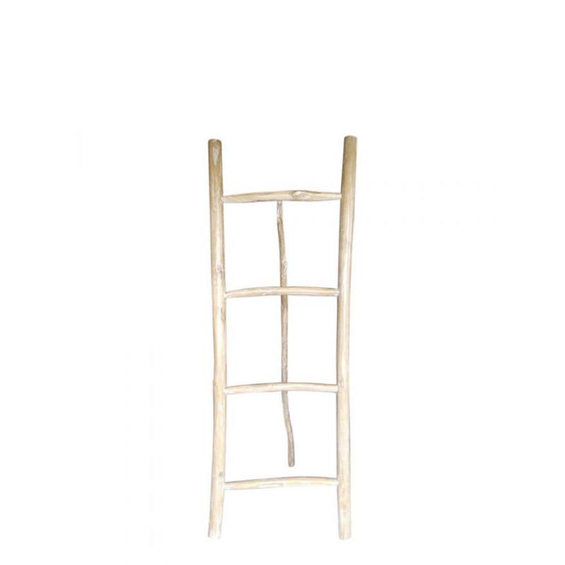 Decoratie ladder hout wit Kayo L Earthware Productinformatie Met deze decoratieve ladder Kayo L creëer je snel sfeer in huis. Hang er een mooi kleed over of gebruik deze in jouw slaapkamer als extra kleding rek. Door de standaard kan je deze ladder overal